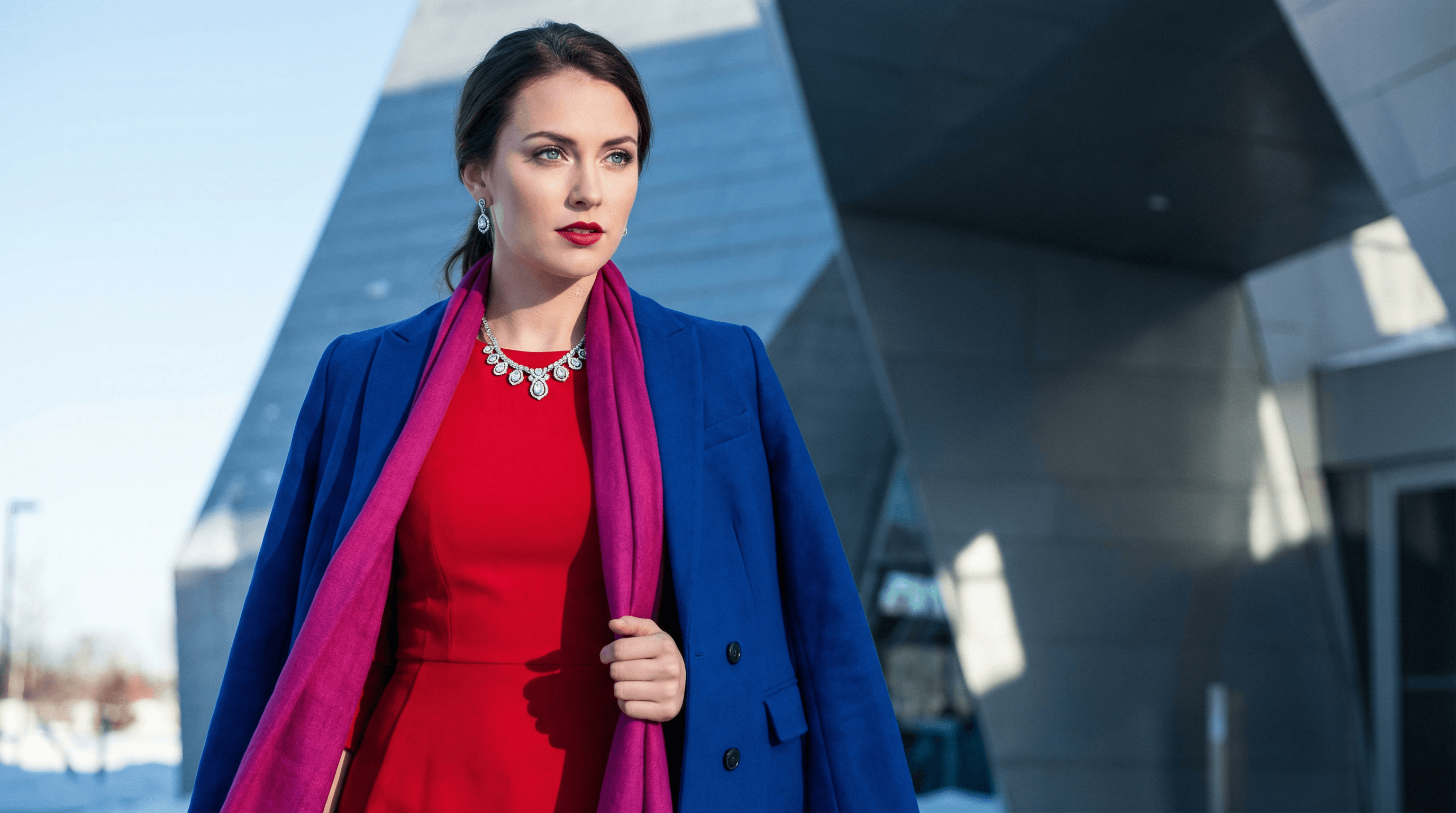 Clear Winter makeup inspiration