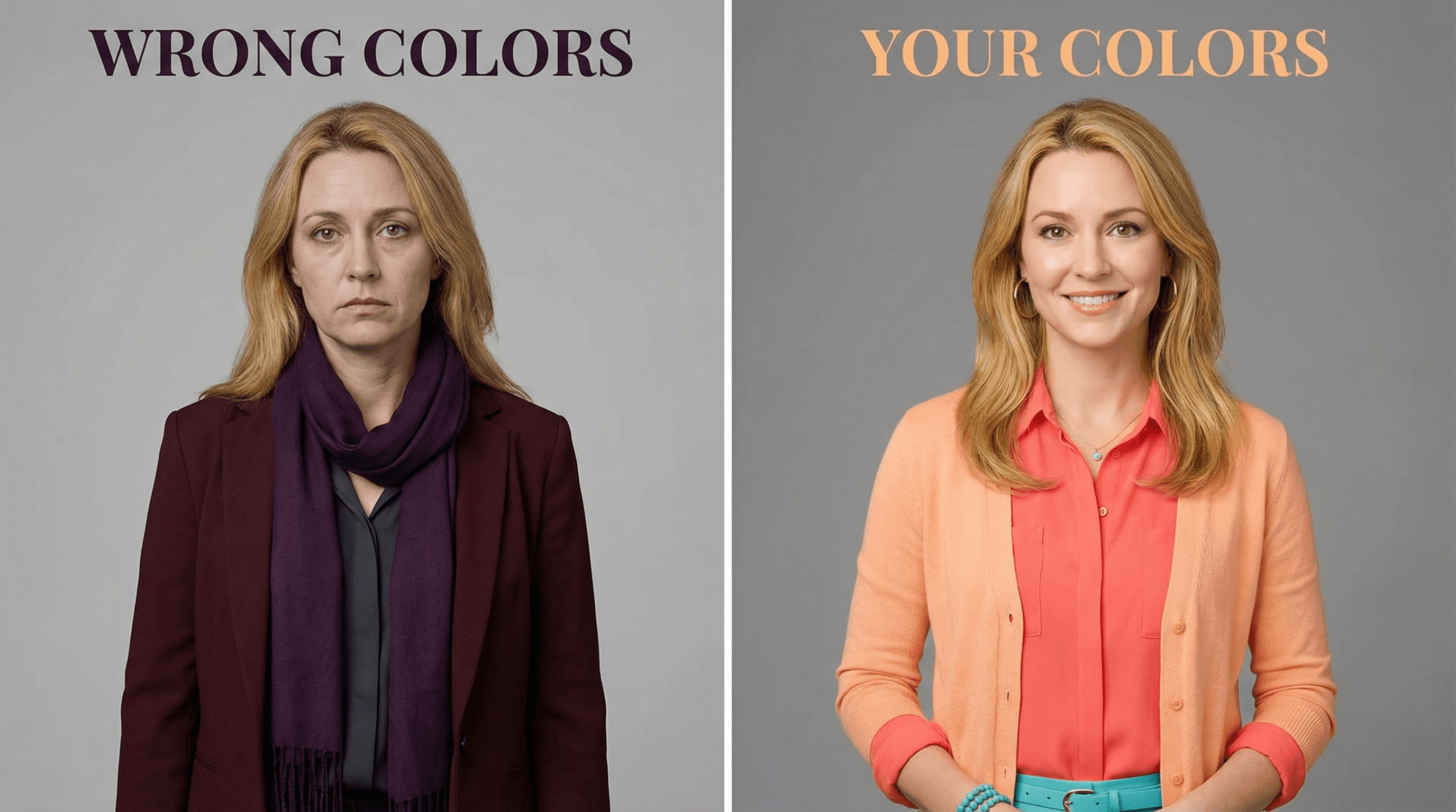 Spring season color transformation showing before and after