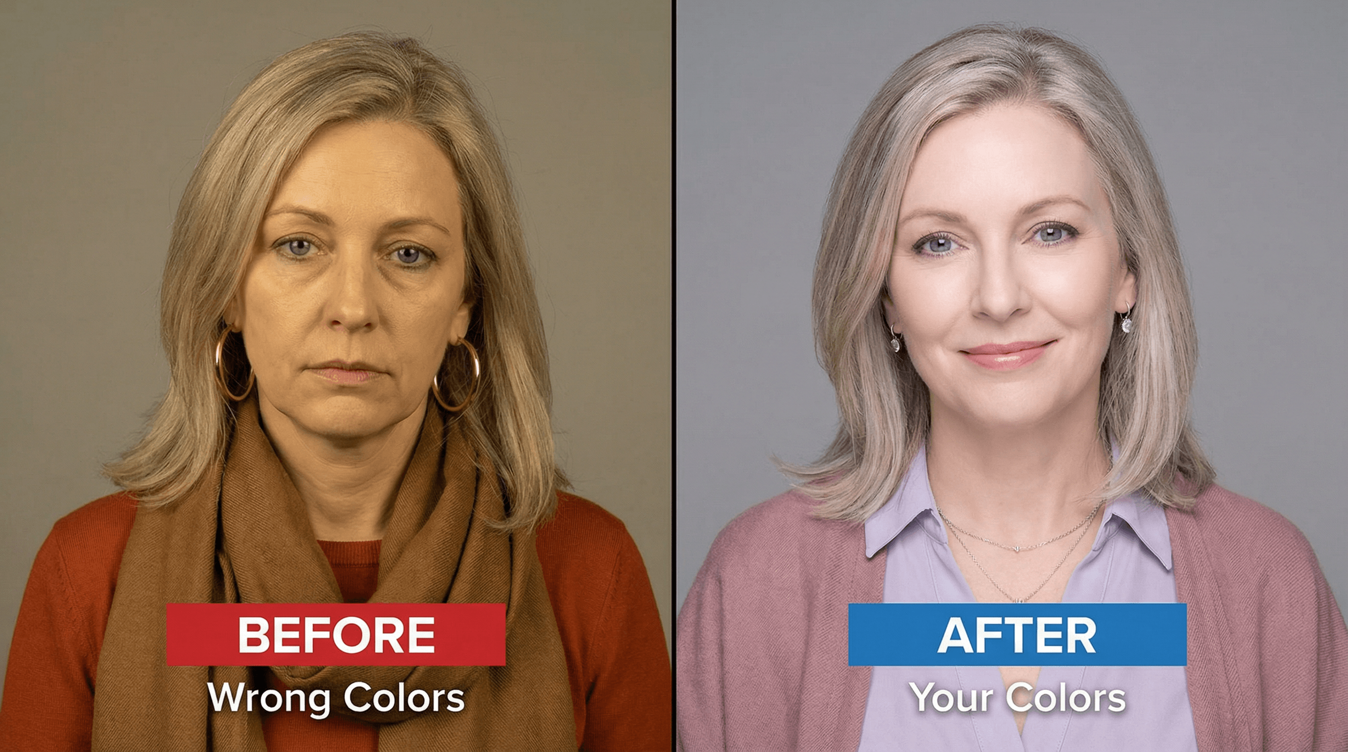 Summer season color transformation showing before and after